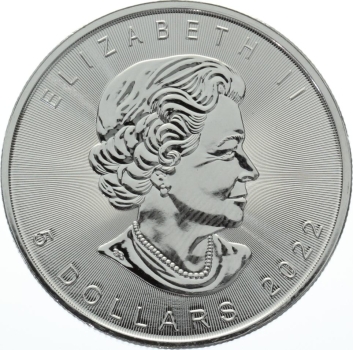 Kanada 5 Dollars 2022 Maple Leaf - 1 Unze Feinsilber